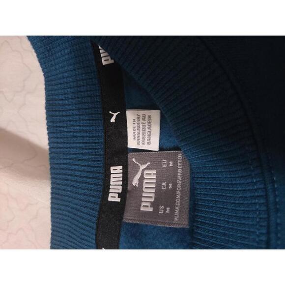 Puma Men's Sweatsuit Medium Blue with White and Lime Accents - Picture 2 of 6